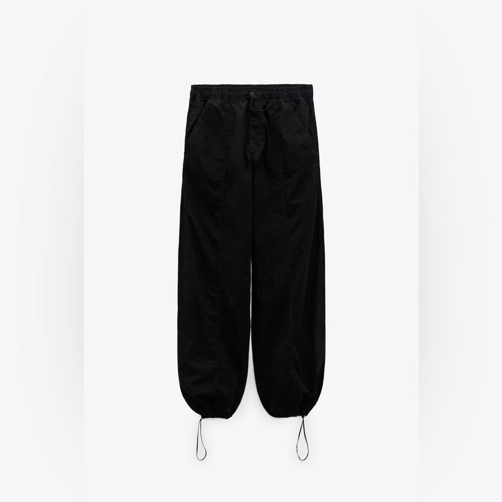 NWT Zara Black Parachute Pants sz XXL